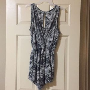 Black and white romper